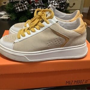 Miz Mooz Yellow and Beige Sneakers
